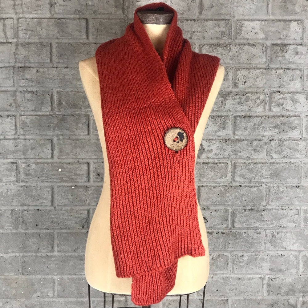 WOODEN SHIPS wool maroon scarf shawl